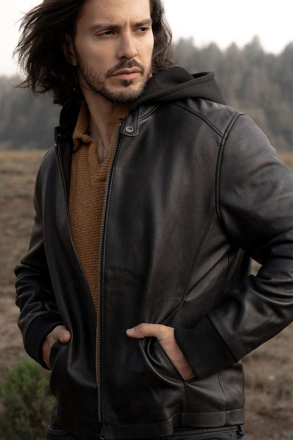 Men's Frye Modern Racer Jacket With Hood - Modern Racer Jacket With Hood
