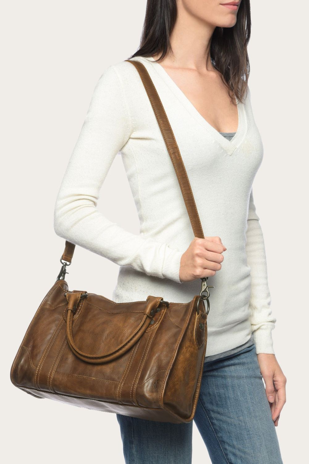 Women's Frye Melissa Satchel - Cognac