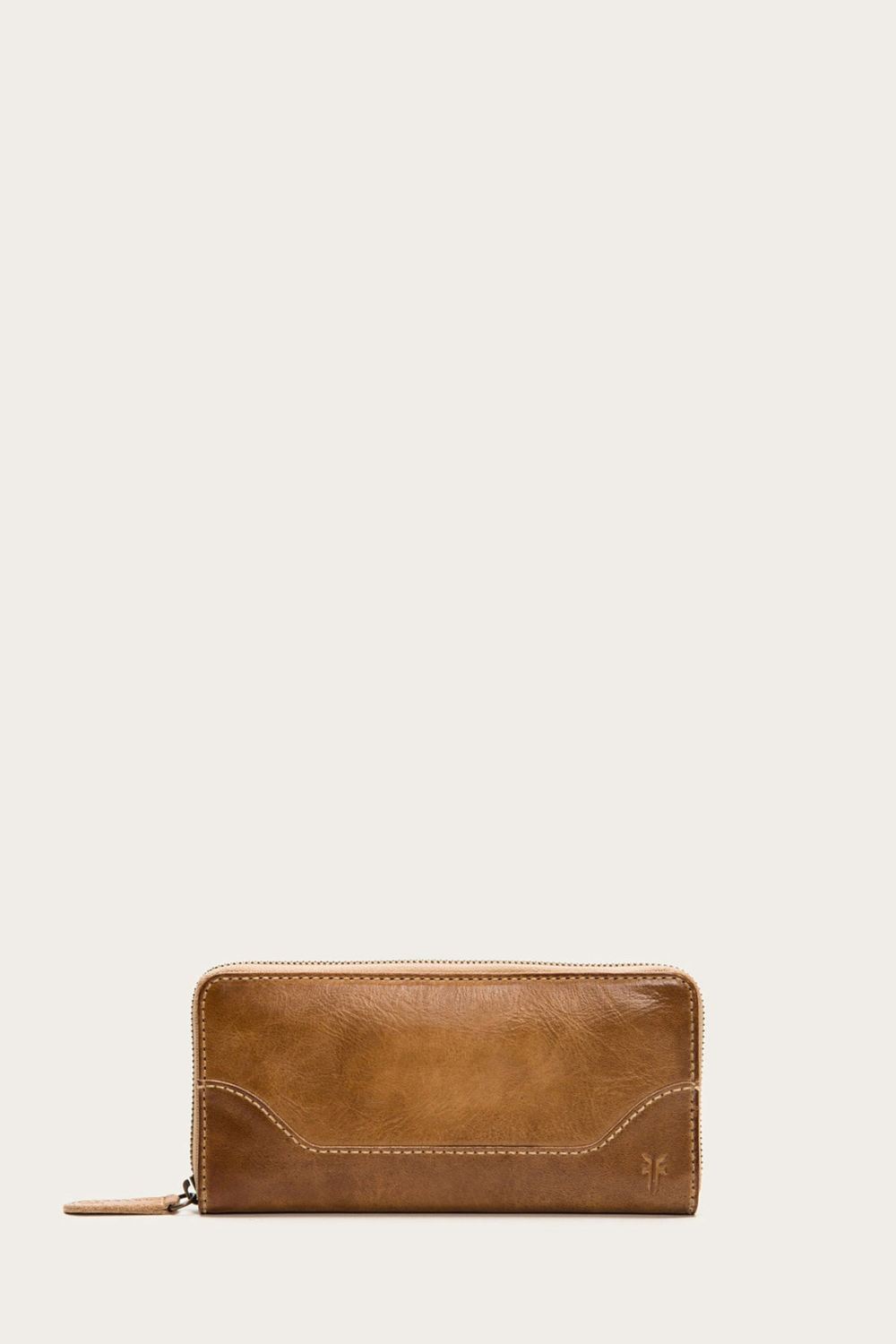 Women's Frye Melissa Zip Around Wallet - Beige