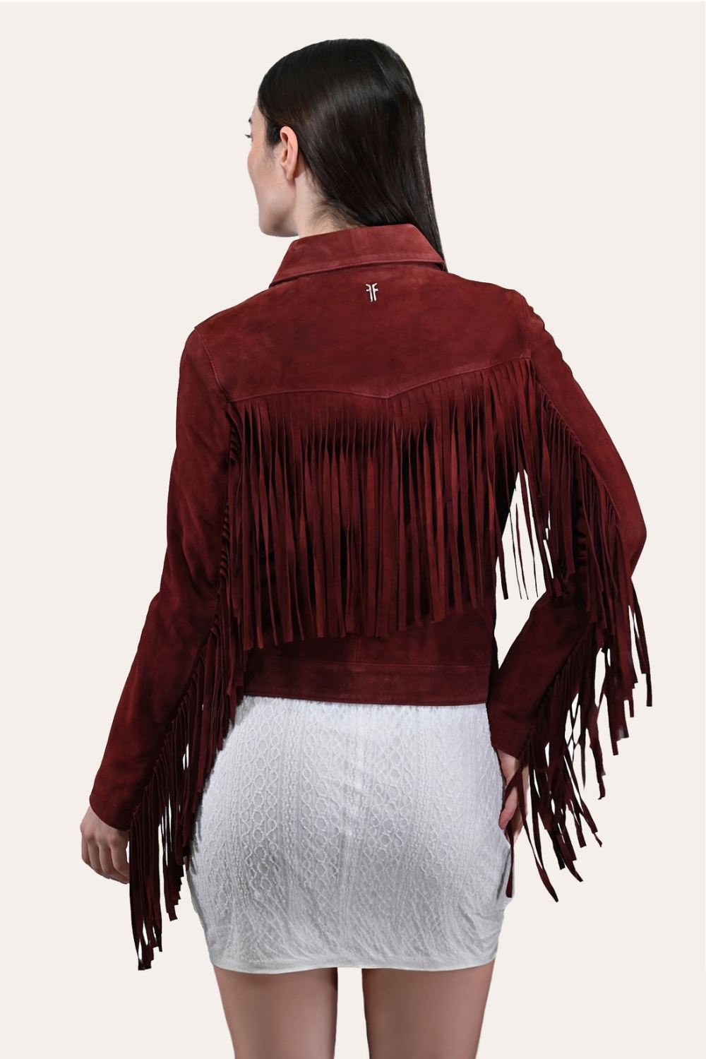 Women's Frye Oxblood Fringed Jacket - Women's Frye Oxblood Fringed Jacket