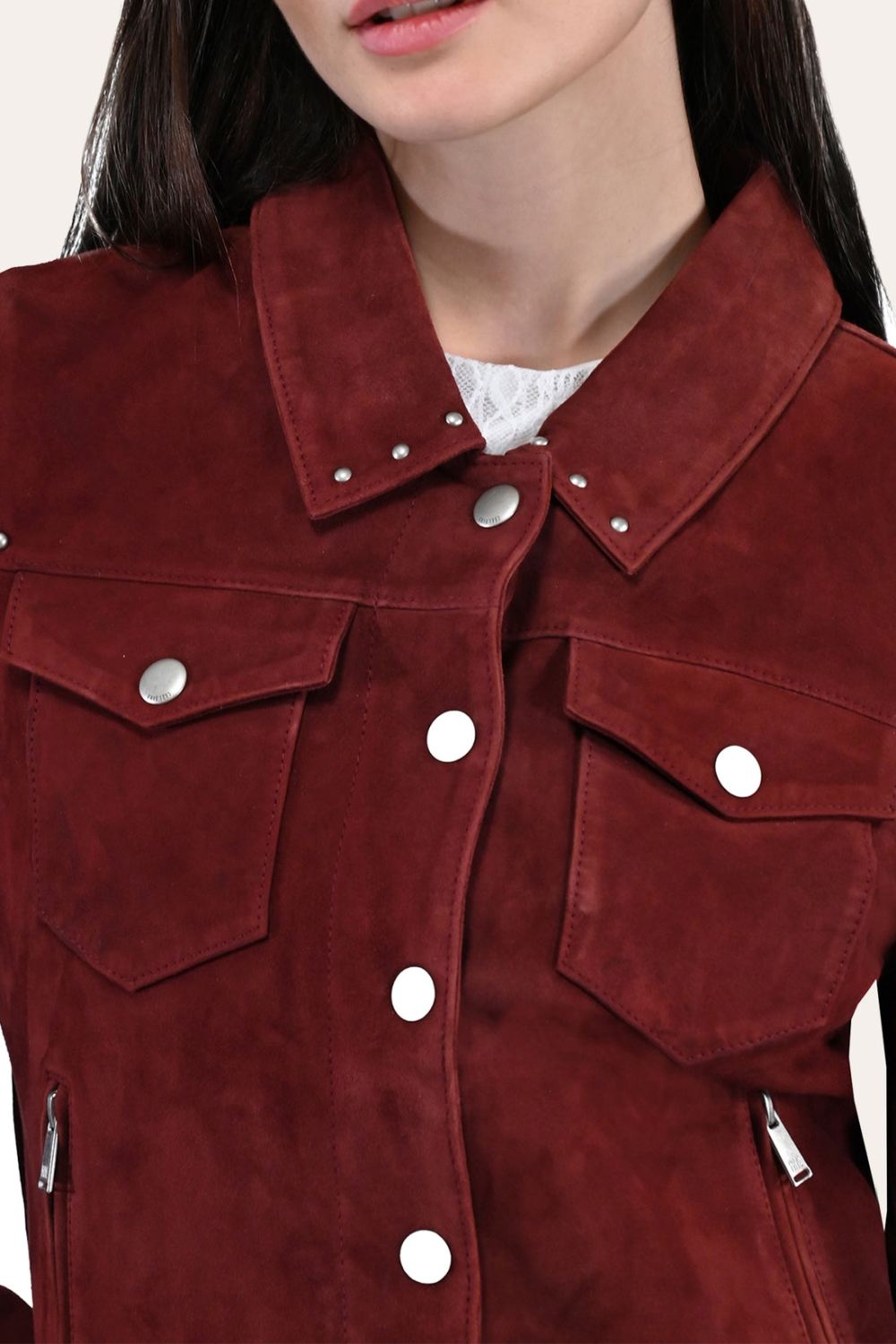 Women's Frye Oxblood Fringed Jacket - Women's Frye Oxblood Fringed Jacket