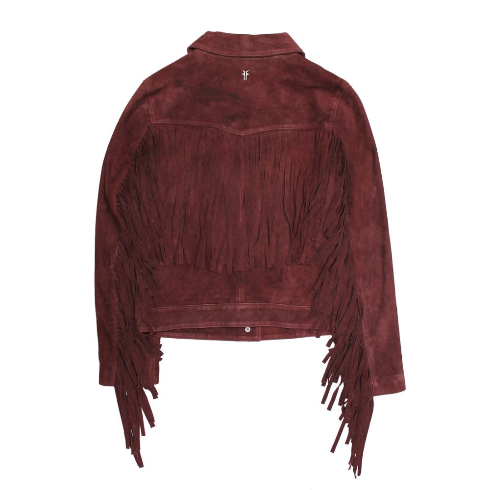 Women's Frye Oxblood Fringed Jacket - Women's Frye Oxblood Fringed Jacket