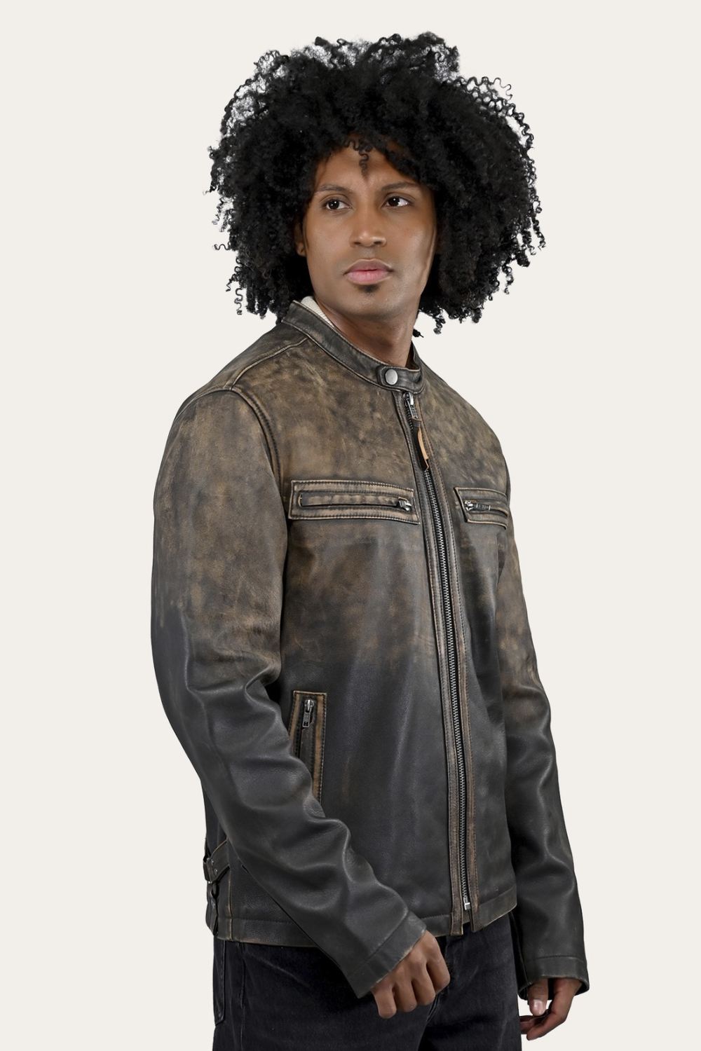 Men's Frye Ombre Racer Leather Jacket. - Ombre Racer Leather Jacket.