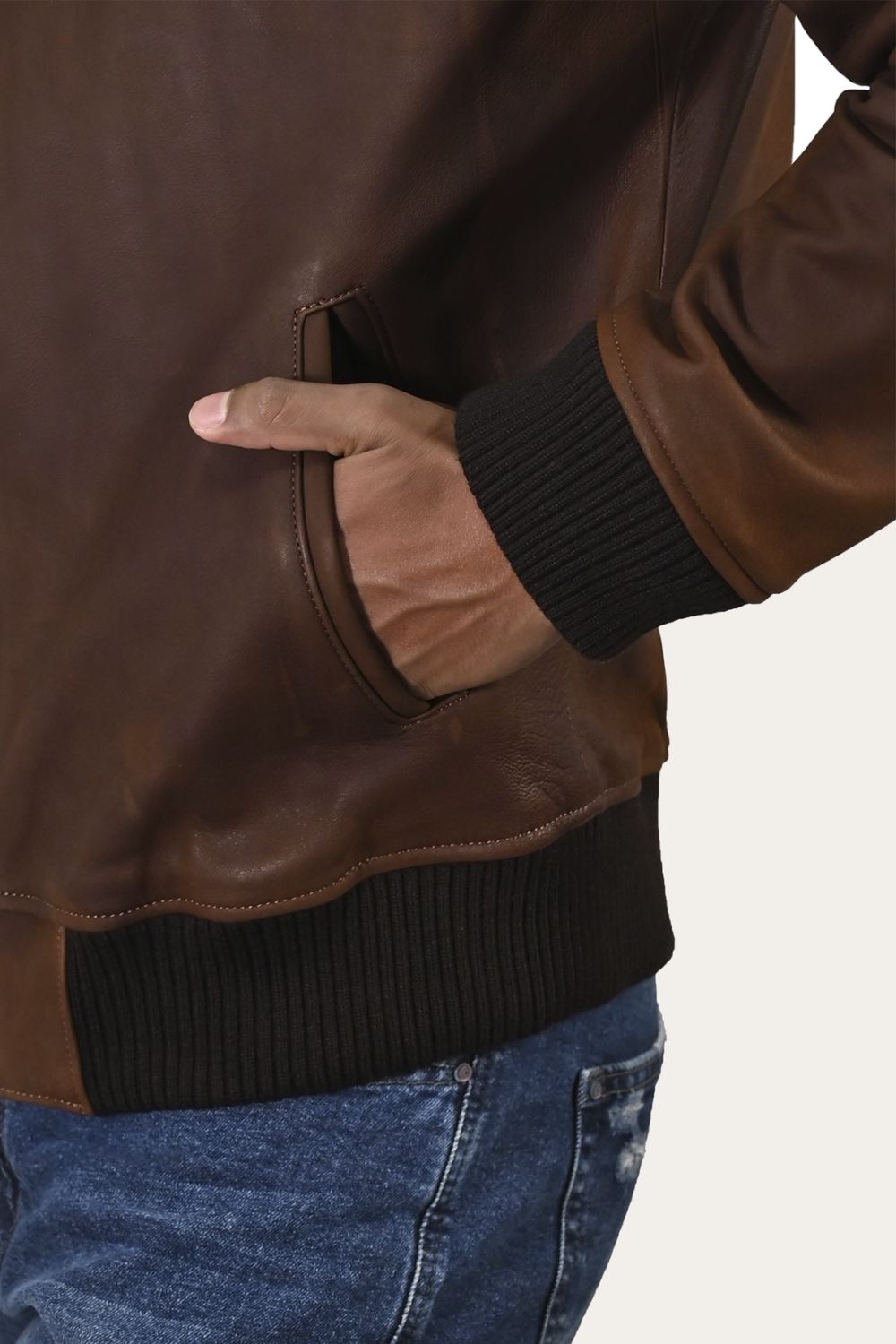 Men's Frye Classic Leather Bomber Jacket - Classic Leather Bomber Jacket