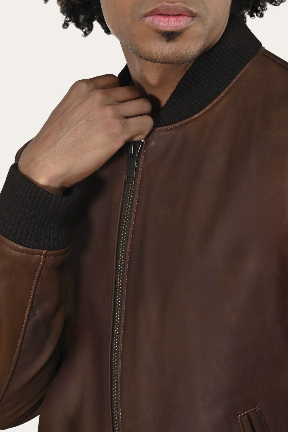 Men's Frye Classic Leather Bomber Jacket - Classic Leather Bomber Jacket