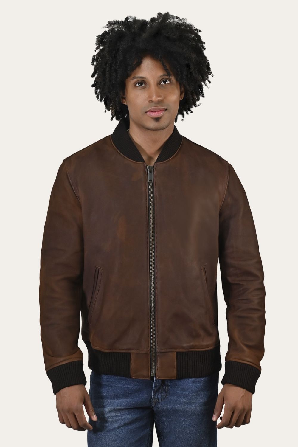 Men's Frye Classic Leather Bomber Jacket - Classic Leather Bomber Jacket