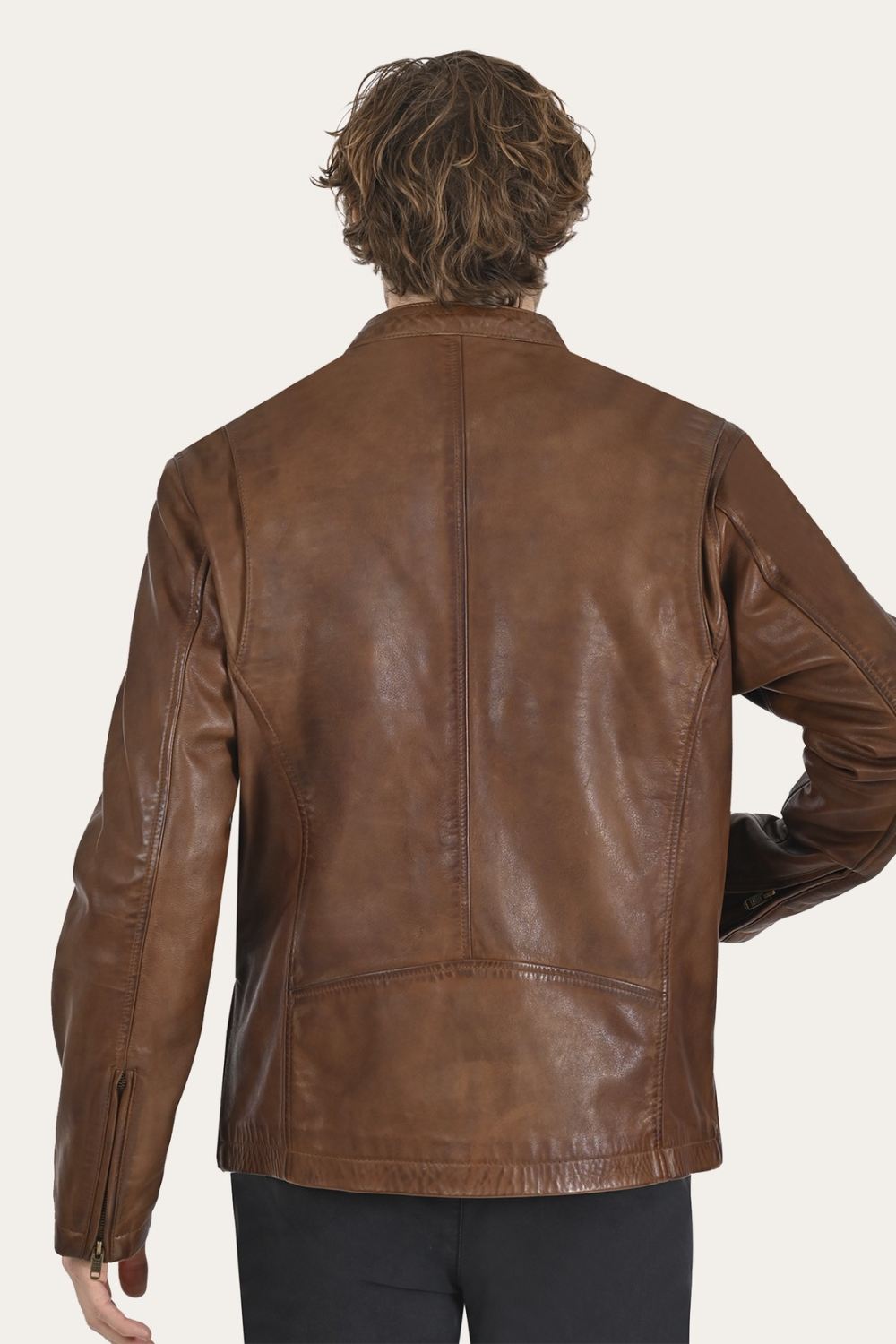 Men's Frye Contemporary Racer Leather Jacket - Contemporary Racer Leather Jacket