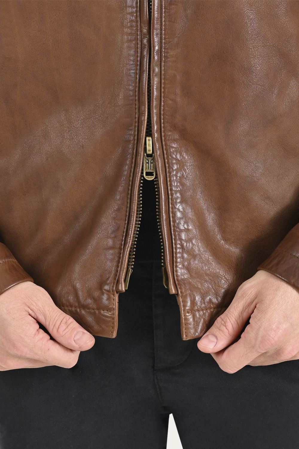 Men's Frye Contemporary Racer Leather Jacket - Contemporary Racer Leather Jacket