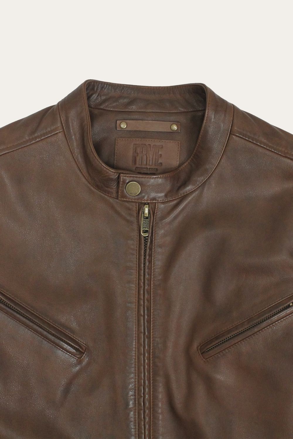 Men's Frye Contemporary Racer Leather Jacket - Contemporary Racer Leather Jacket