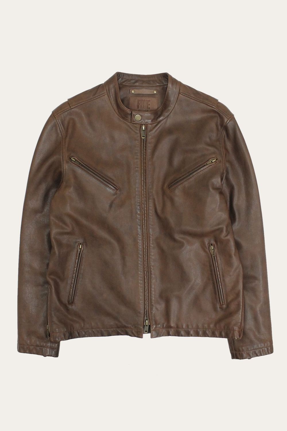 Men's Frye Contemporary Racer Leather Jacket - Contemporary Racer Leather Jacket