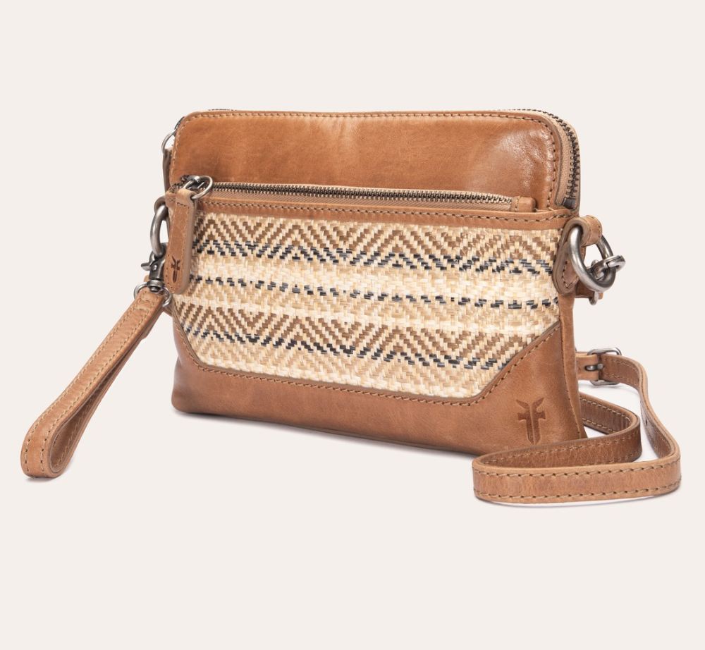 Women's Frye Melissa Straw Crossbody Wristlet - Melissa Straw Crossbody Wristlet