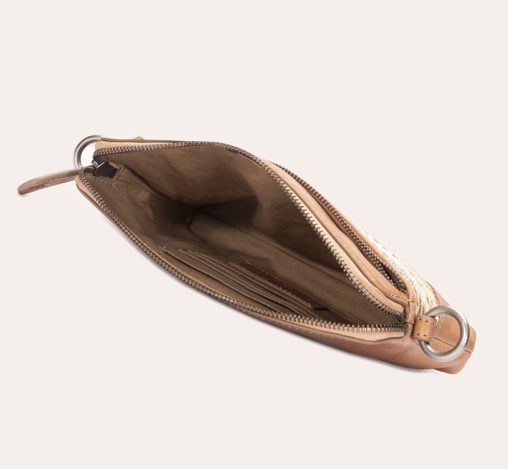 Women's Frye Melissa Straw Crossbody Wristlet - Melissa Straw Crossbody Wristlet