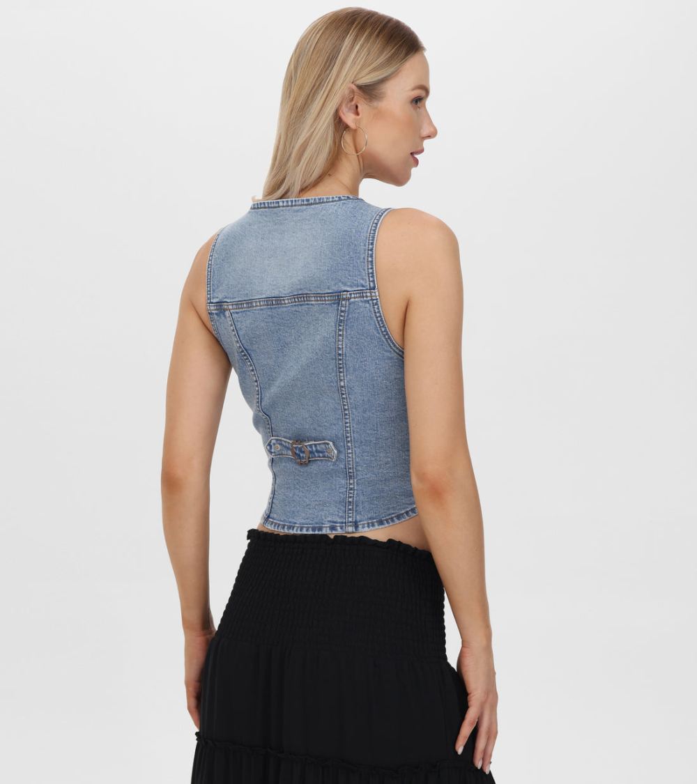 Women's Frye Denim Vest - Denim Vest