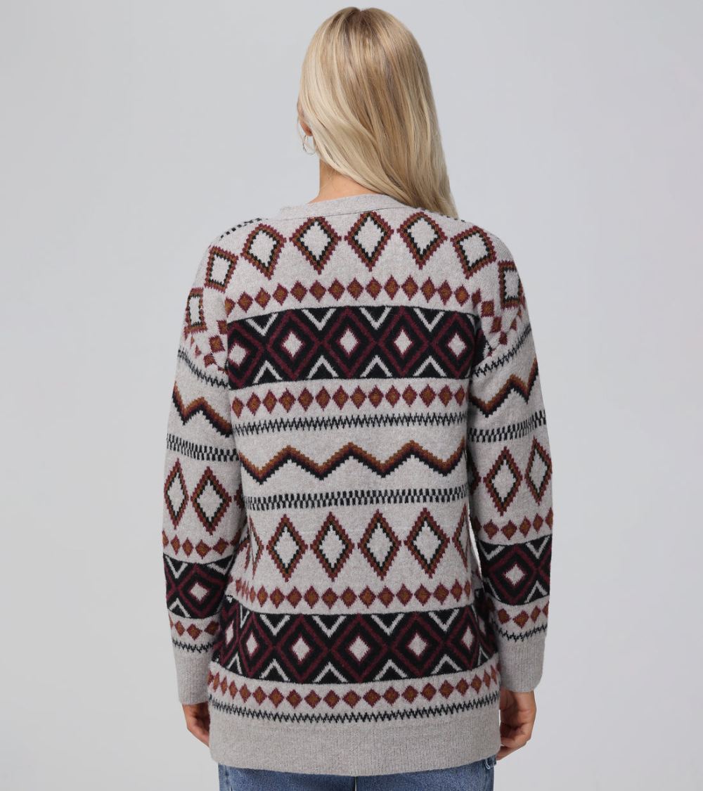 Women's Frye Fairisle Boyfriend Cardigan - Fairisle Boyfriend Cardigan
