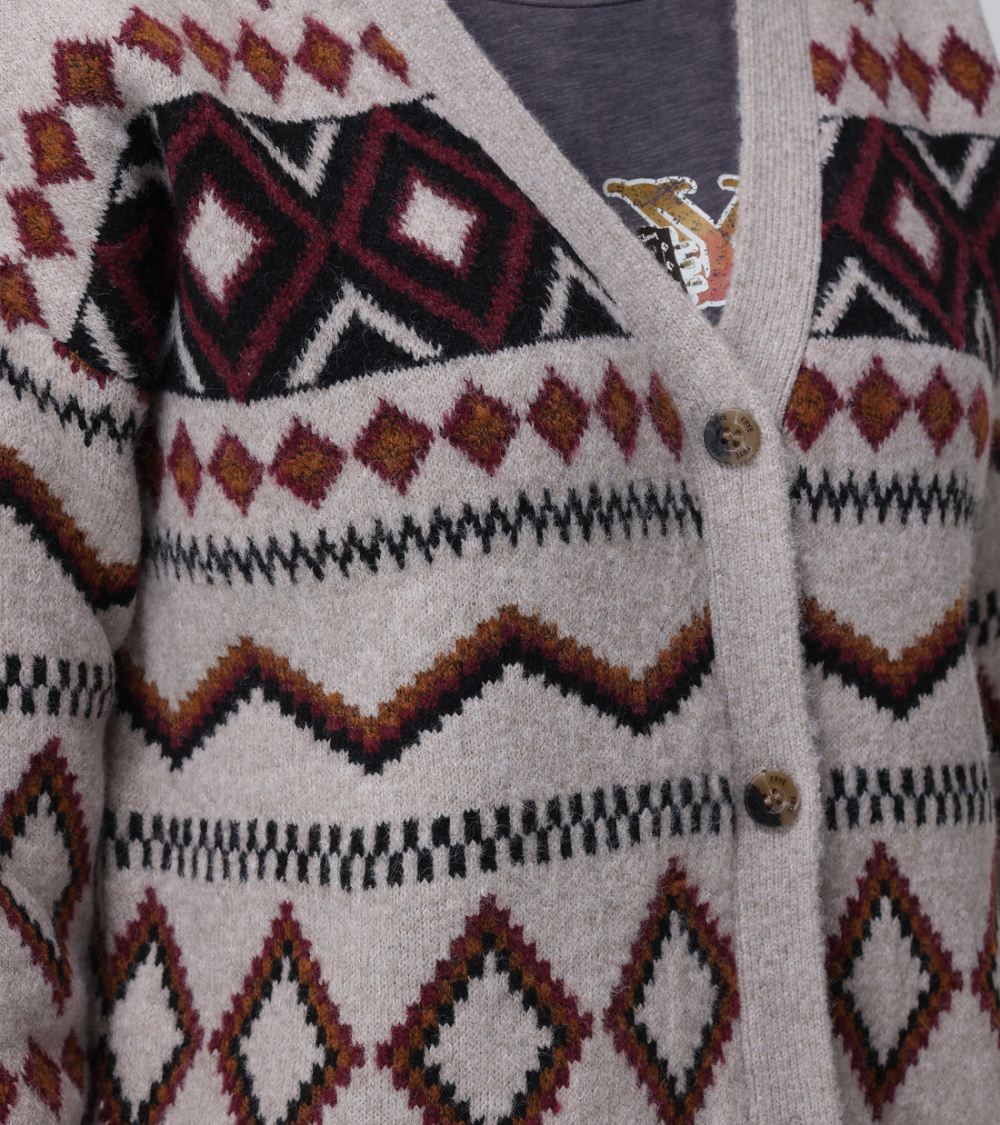 Women's Frye Fairisle Boyfriend Cardigan - Fairisle Boyfriend Cardigan
