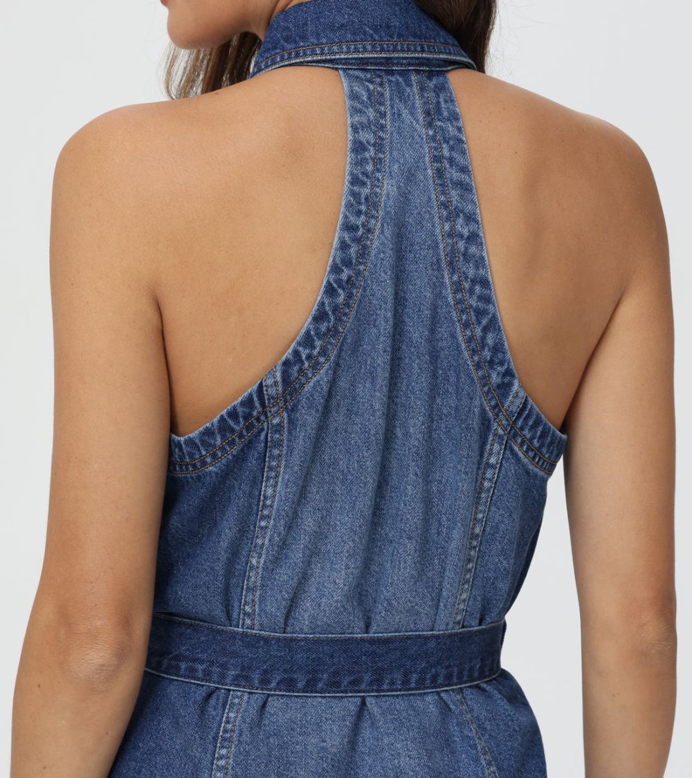 Women's Frye Racerback Denim Dress - Racerback Denim Dress