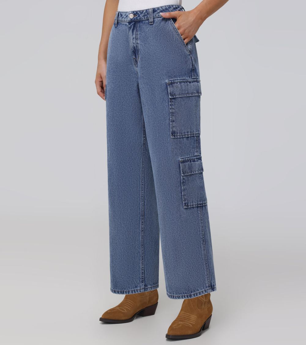 Women's Frye High Rise Utility Cargo Jeans - High Rise Utility Cargo Jeans