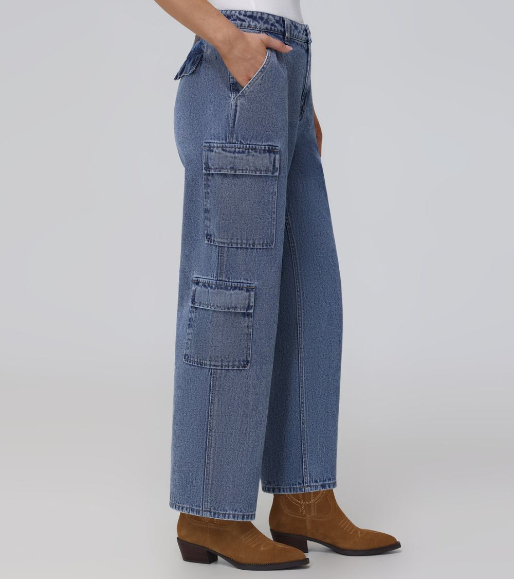 Women's Frye High Rise Utility Cargo Jeans - High Rise Utility Cargo Jeans