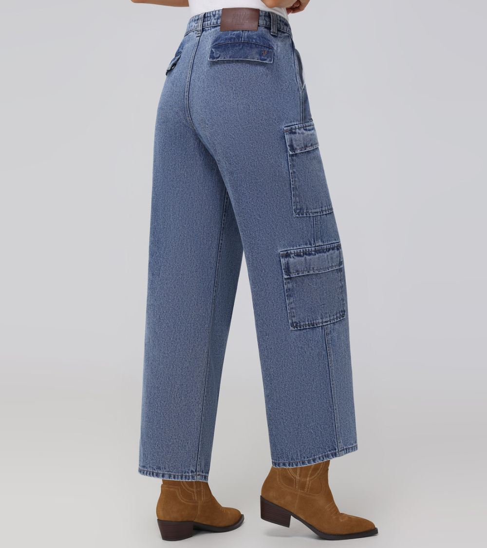 Women's Frye High Rise Utility Cargo Jeans - High Rise Utility Cargo Jeans