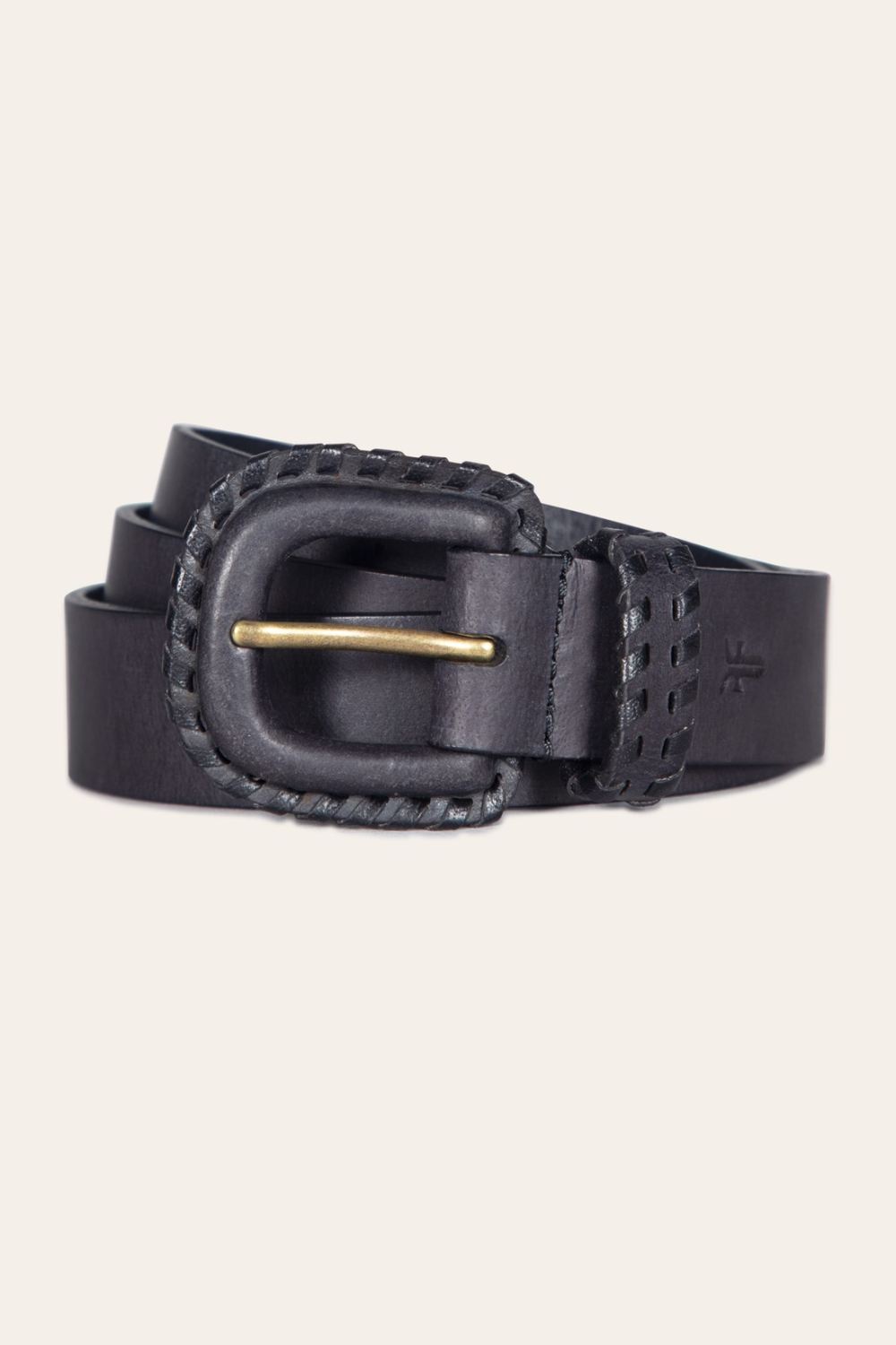 Women's Frye 30mm Belt With Covered Buckle & Leather Lacing - 30mm Belt With Covered Buckle & Leather Lacing