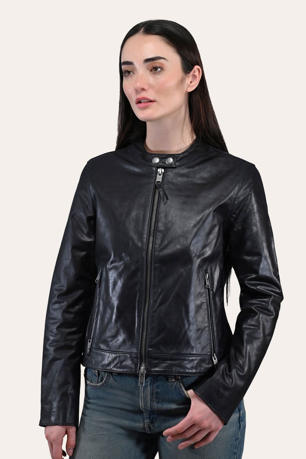 Women's Frye Tobacco Cafe Racer Jacket - Women's Frye Tobacco Cafe Racer Jacket