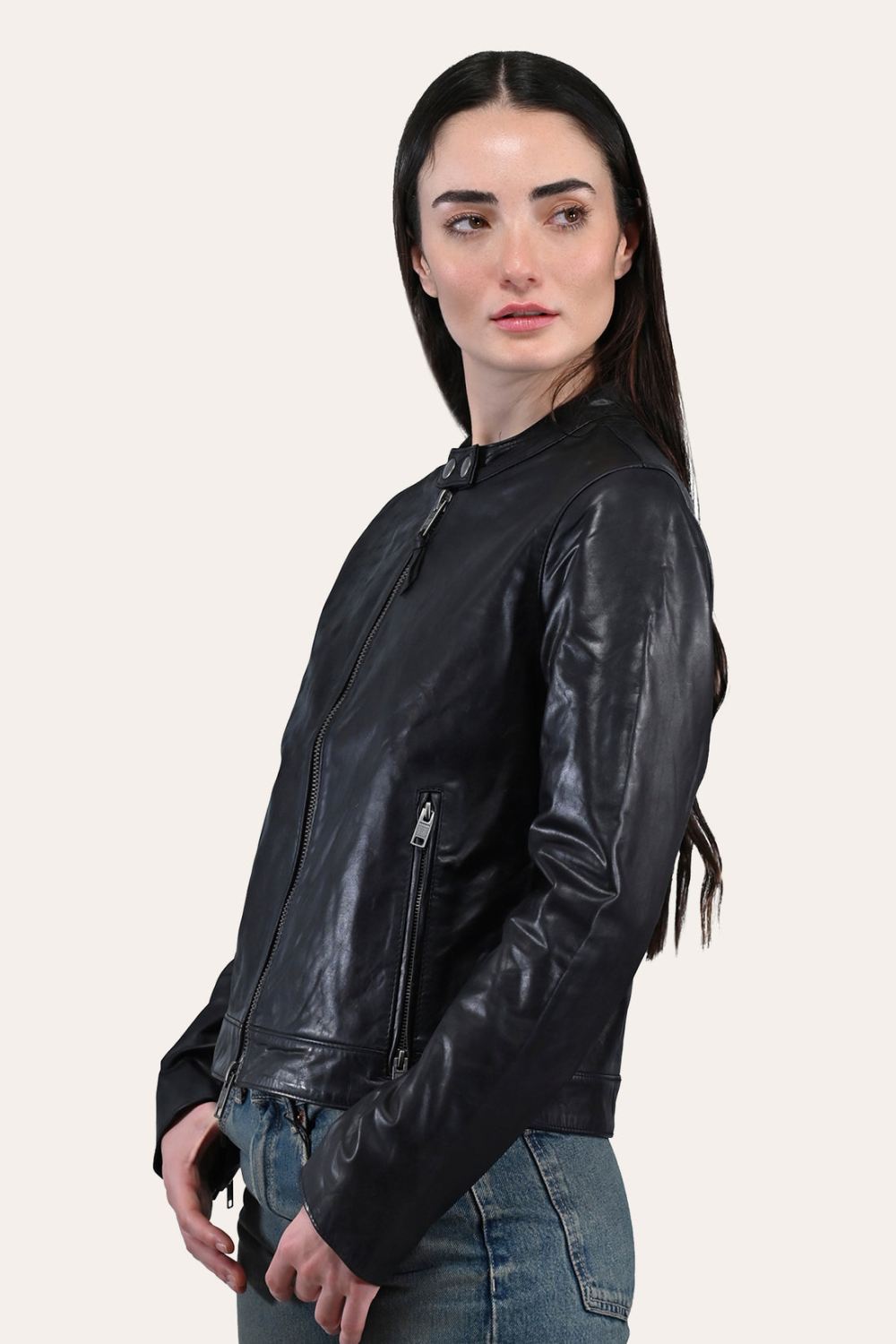Women's Frye Tobacco Cafe Racer Jacket - Women's Frye Tobacco Cafe Racer Jacket