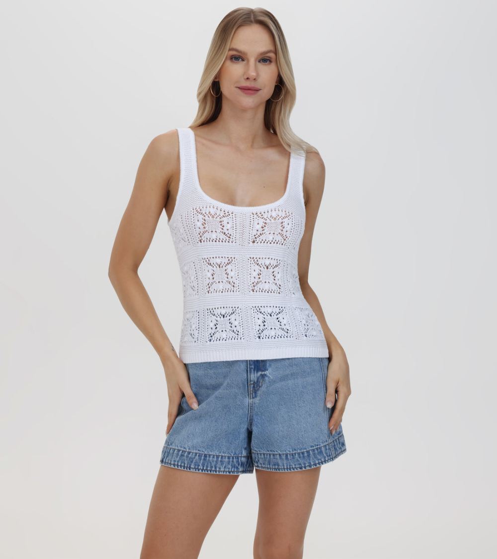 Women's Frye Crochet Tank - Crochet Tank