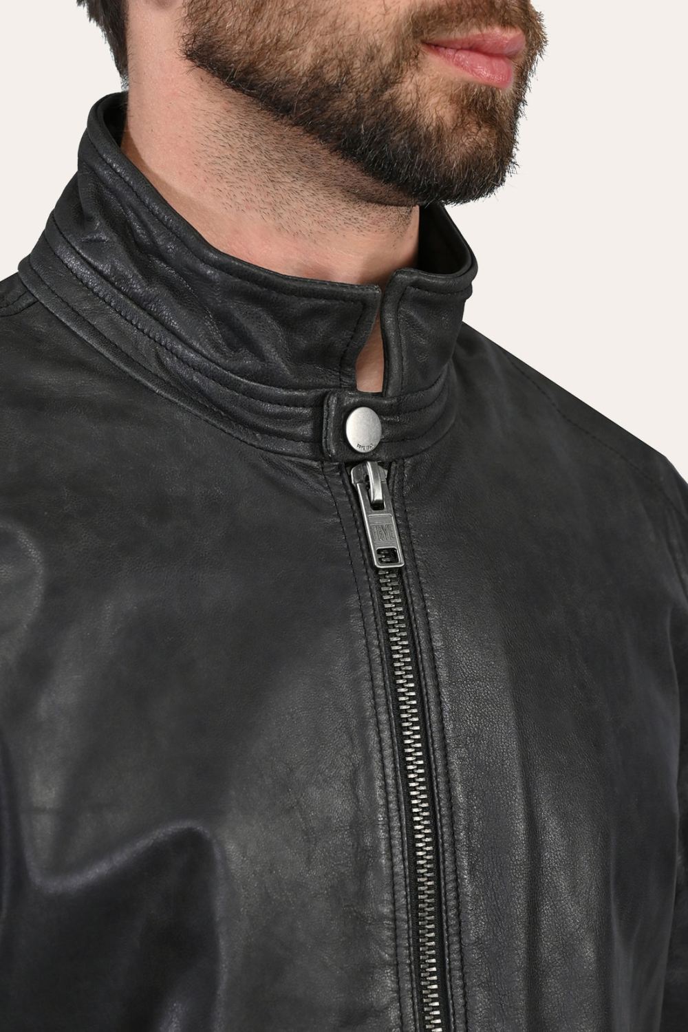 Men's Frye Black Biker Jacket - Men's Frye Black Biker Jacket