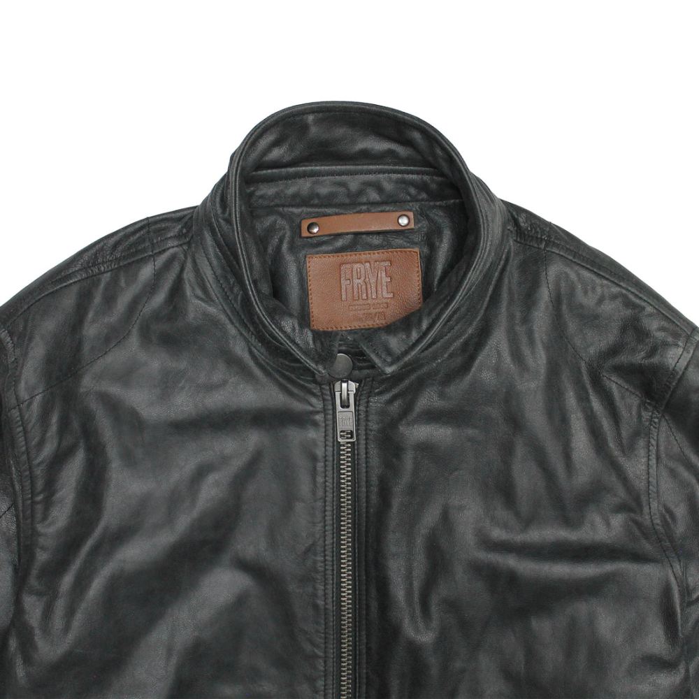 Men's Frye Black Biker Jacket - Men's Frye Black Biker Jacket
