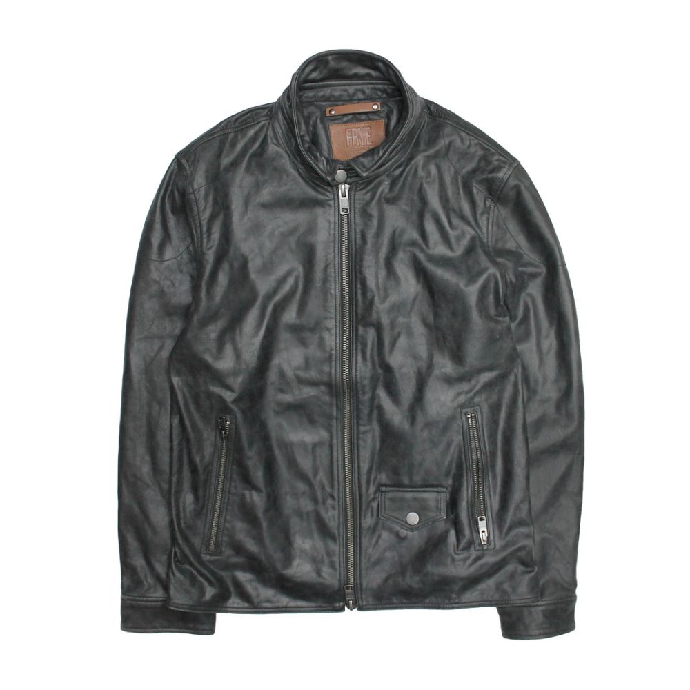 Men's Frye Black Biker Jacket - Men's Frye Black Biker Jacket