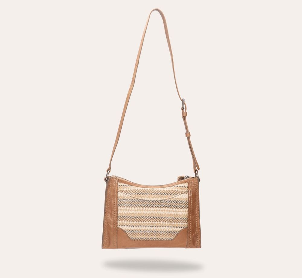Women's Frye Melissa Straw Zip Crossbody - Melissa Straw Zip Crossbody