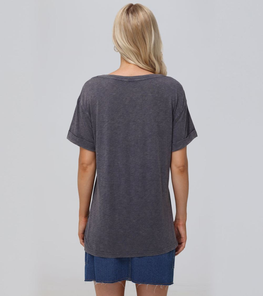 Women's Frye Rolled Cuff Graphic Tee - Rolled Cuff Graphic Tee