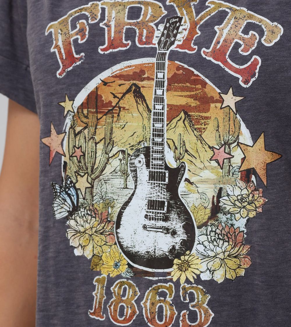 Women's Frye Rolled Cuff Graphic Tee - Rolled Cuff Graphic Tee