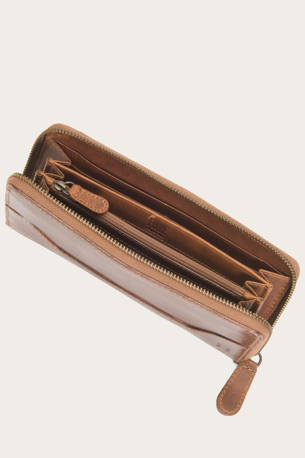 Women's Frye Melissa Zip Around Wallet - Cognac