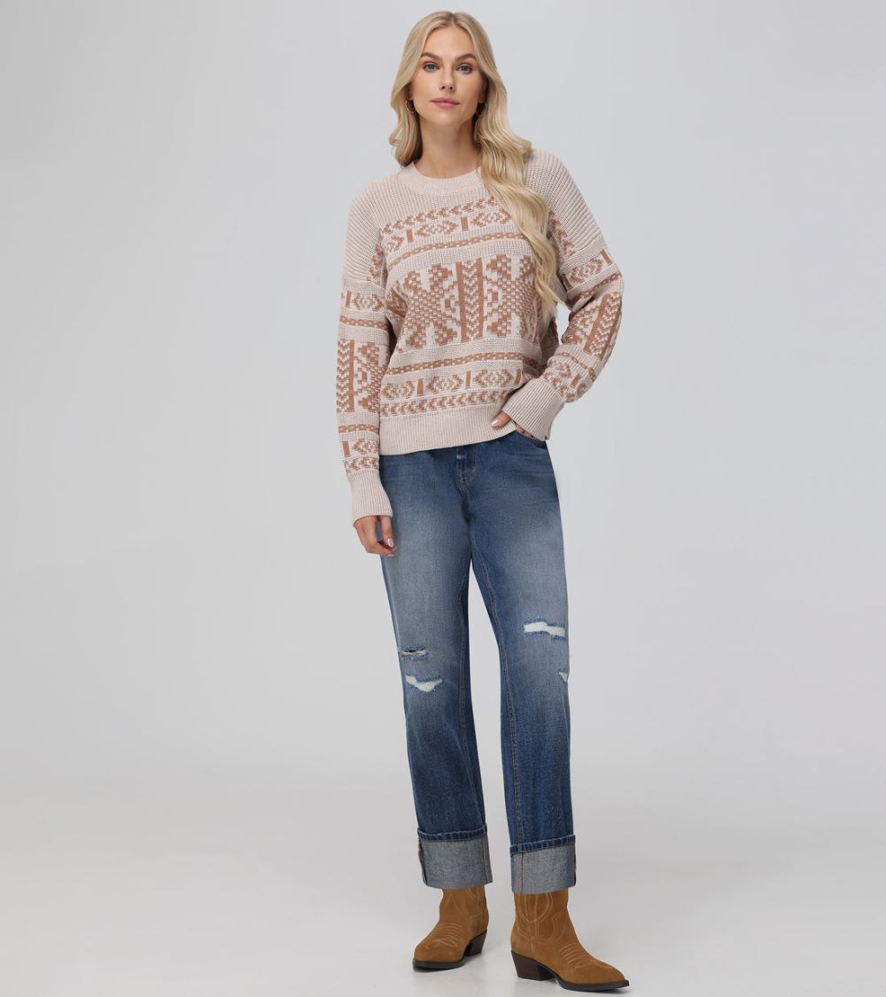 Women's Frye Fairisle Crewneck Pullover - Fairisle Crewneck Pullover