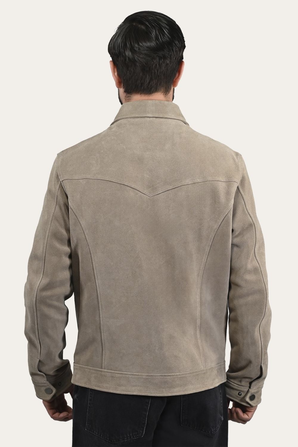 Men's Frye Authentic Suede Trucker Jacket - Authentic Suede Trucker Jacket