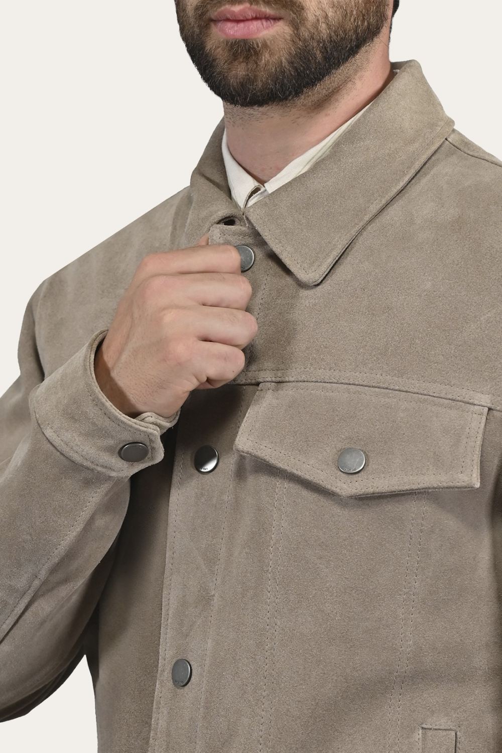Men's Frye Authentic Suede Trucker Jacket - Authentic Suede Trucker Jacket