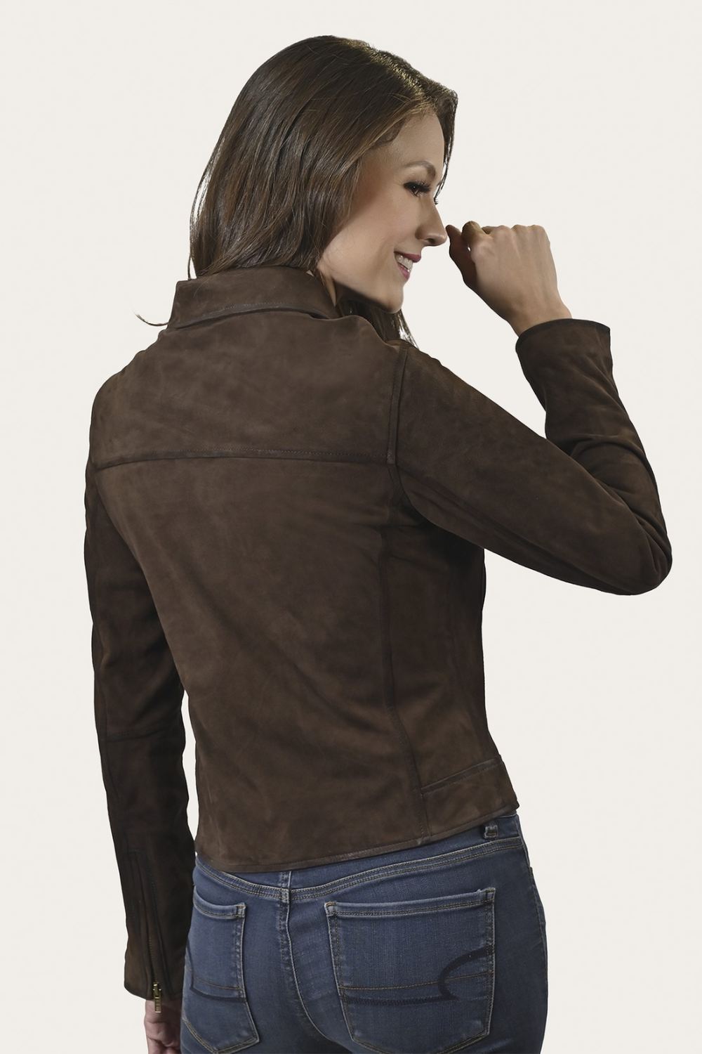 Women's Frye Elegant Biker Leather Jacket - Elegant Biker Leather Jacket