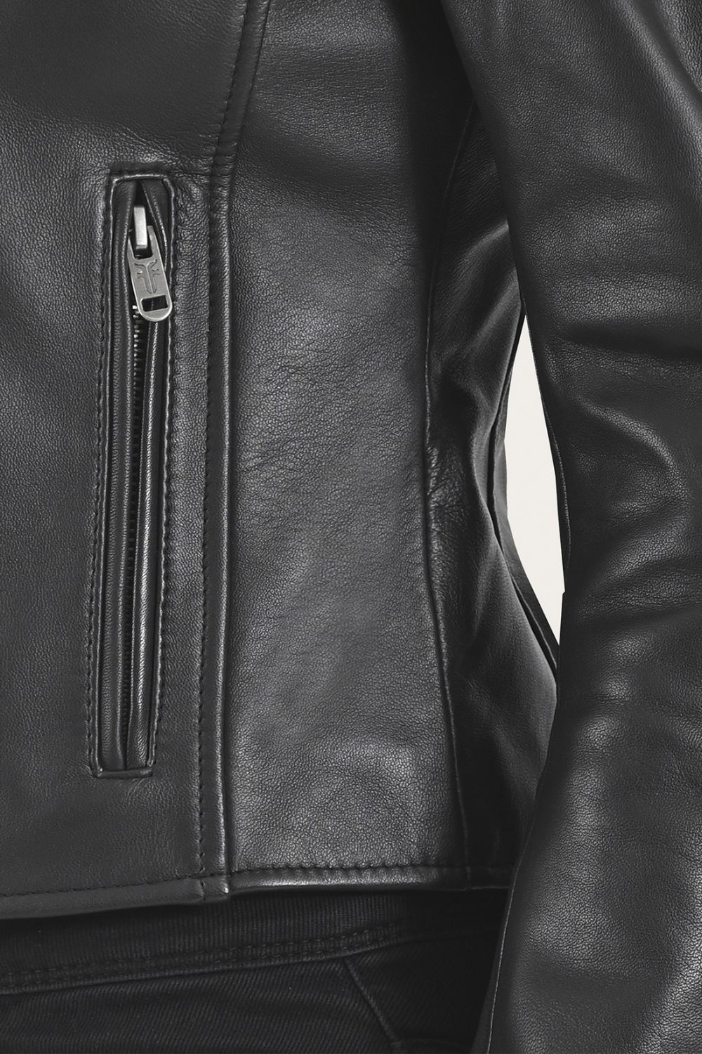 Women's Frye Modern Biker-racer Leather Jacket - Modern Biker-racer Leather Jacket