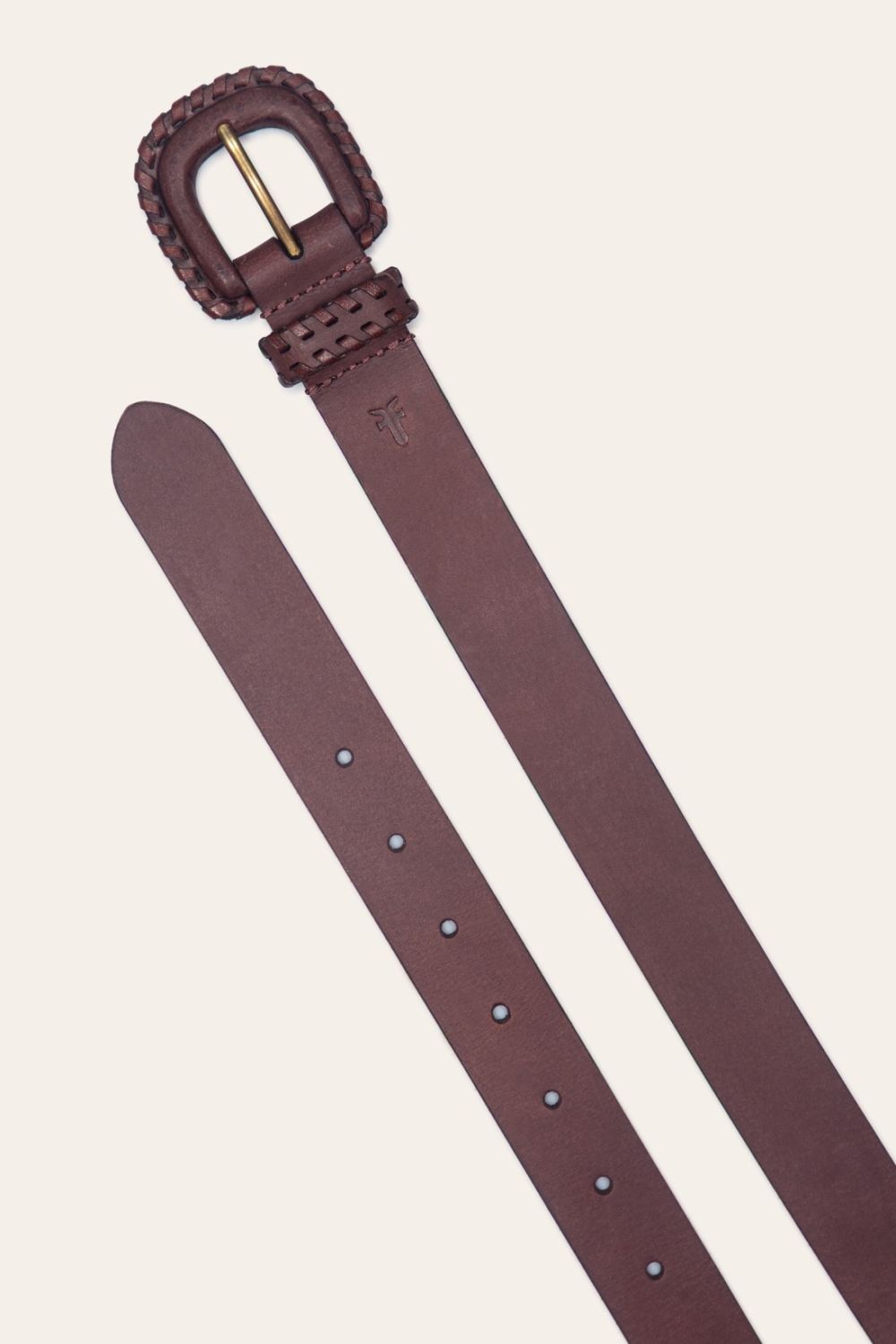 Women's Frye 30mm Belt With Covered Buckle & Leather Lacing - 30mm Belt With Covered Buckle & Leather Lacing