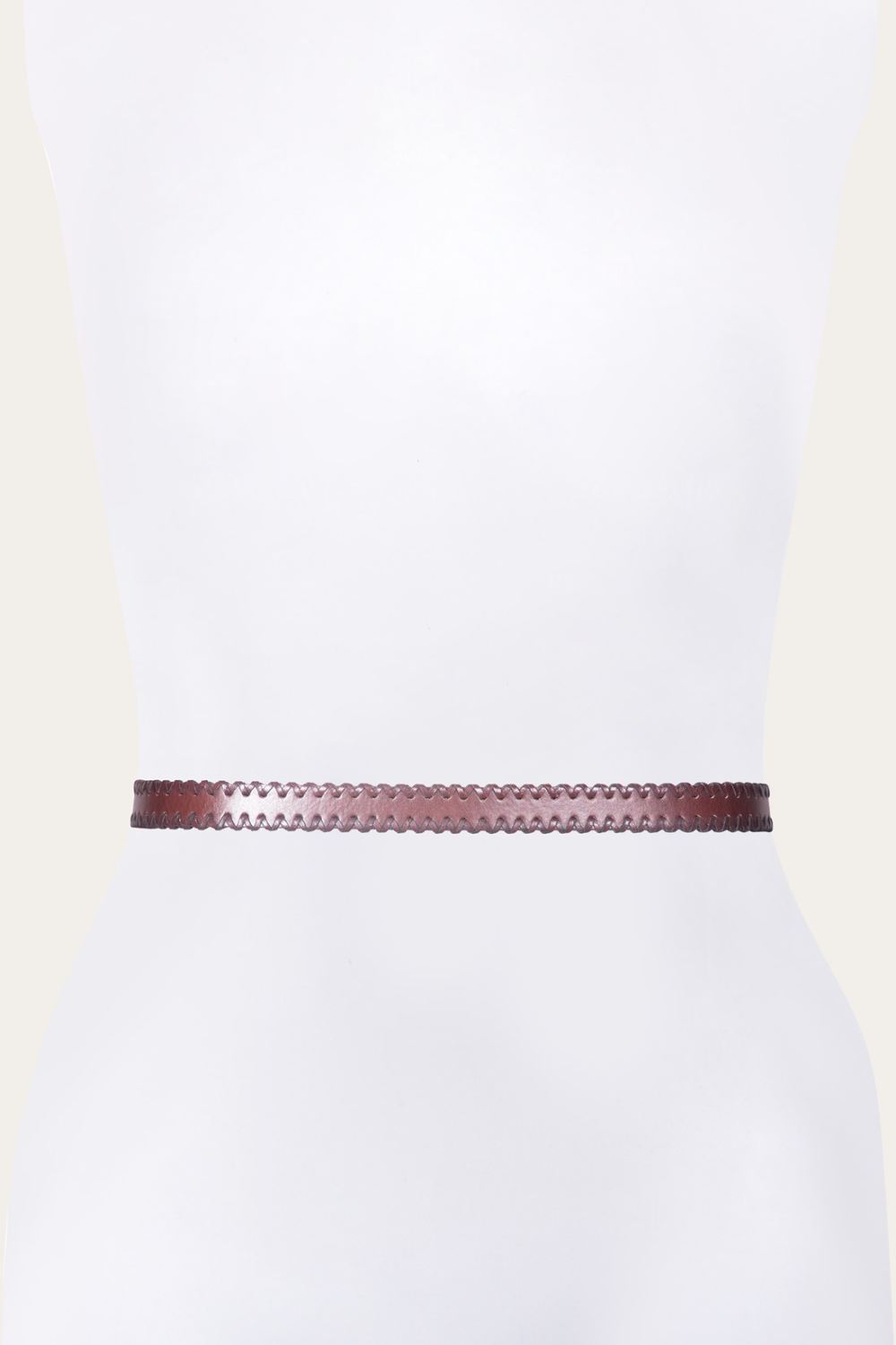 Women's Frye 20mm Belt With 3 Pc Buckle Set & Leather Laced Edge - 20mm Belt With 3 Pc Buckle Set & Leather Laced Edge