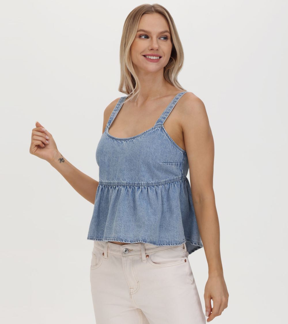 Women's Frye Cropped Babydoll Top - Cropped Babydoll Top