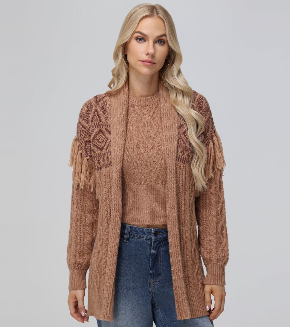Women's Frye Southwestern Cable Cardigan - Southwestern Cable Cardigan