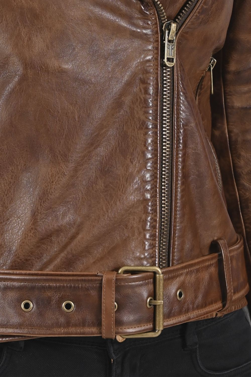 Women's Frye Original Biker Leather Jacket - Original Biker Leather Jacket