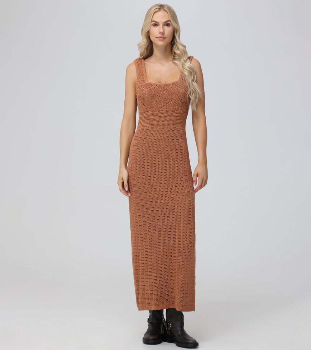 Women's Frye Open Stitch Maxi Sweater Dress - Open Stitch Maxi Sweater Dress