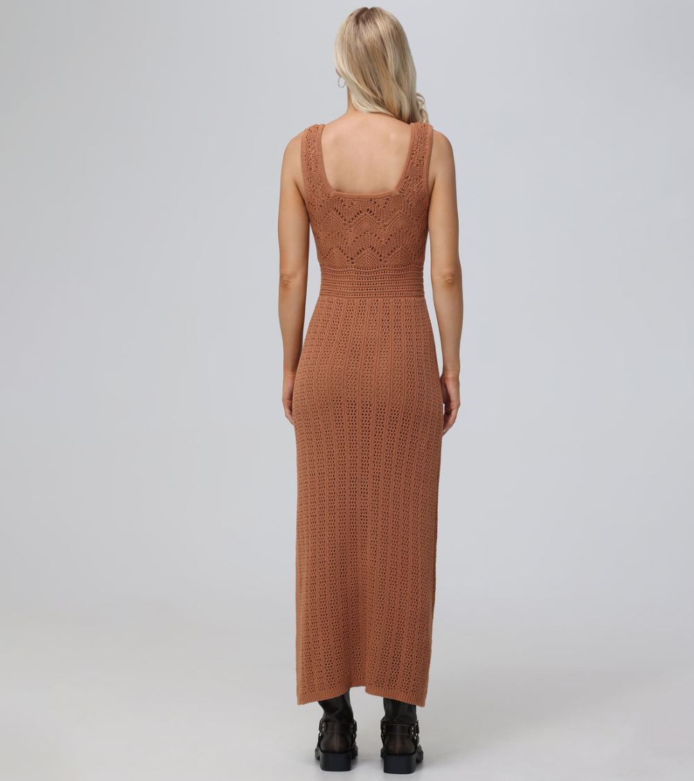 Women's Frye Open Stitch Maxi Sweater Dress - Open Stitch Maxi Sweater Dress
