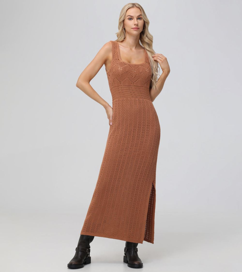 Women's Frye Open Stitch Maxi Sweater Dress - Open Stitch Maxi Sweater Dress