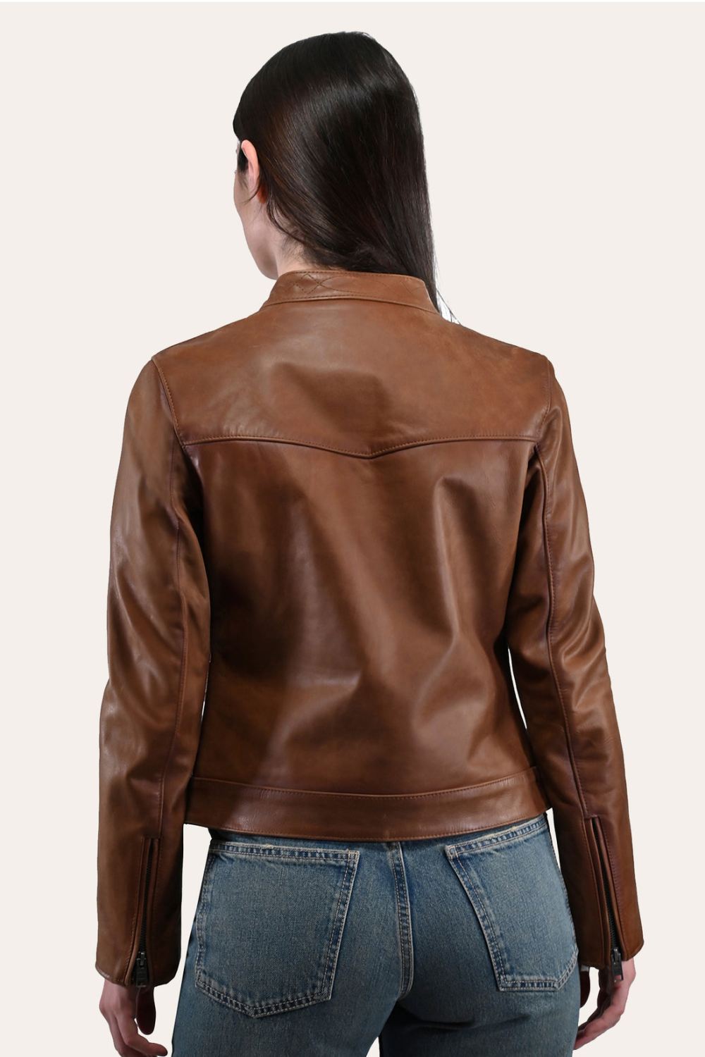 Women's Frye Tobacco Cafe Racer Jacket - Women's Frye Tobacco Cafe Racer Jacket
