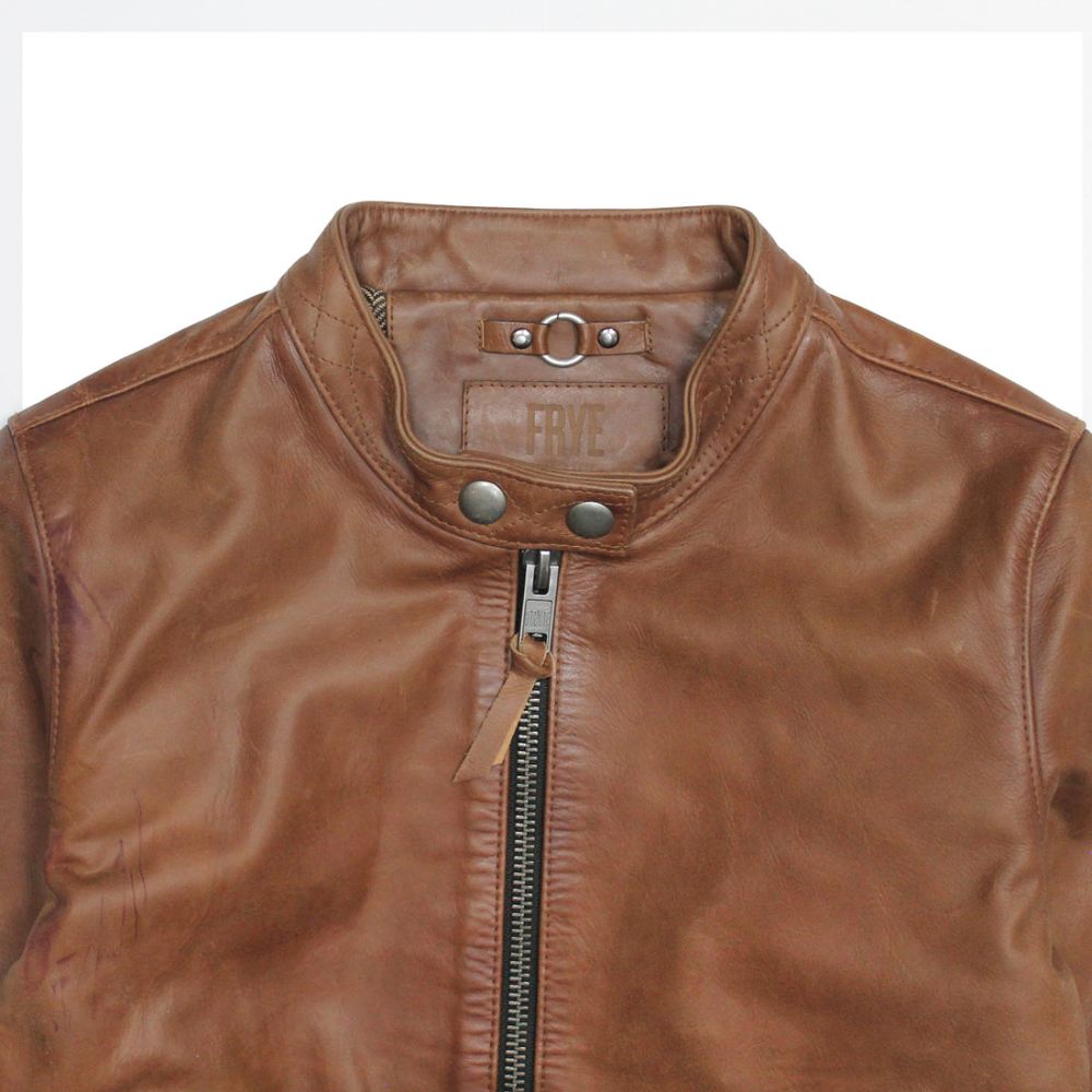 Women's Frye Tobacco Cafe Racer Jacket - Women's Frye Tobacco Cafe Racer Jacket