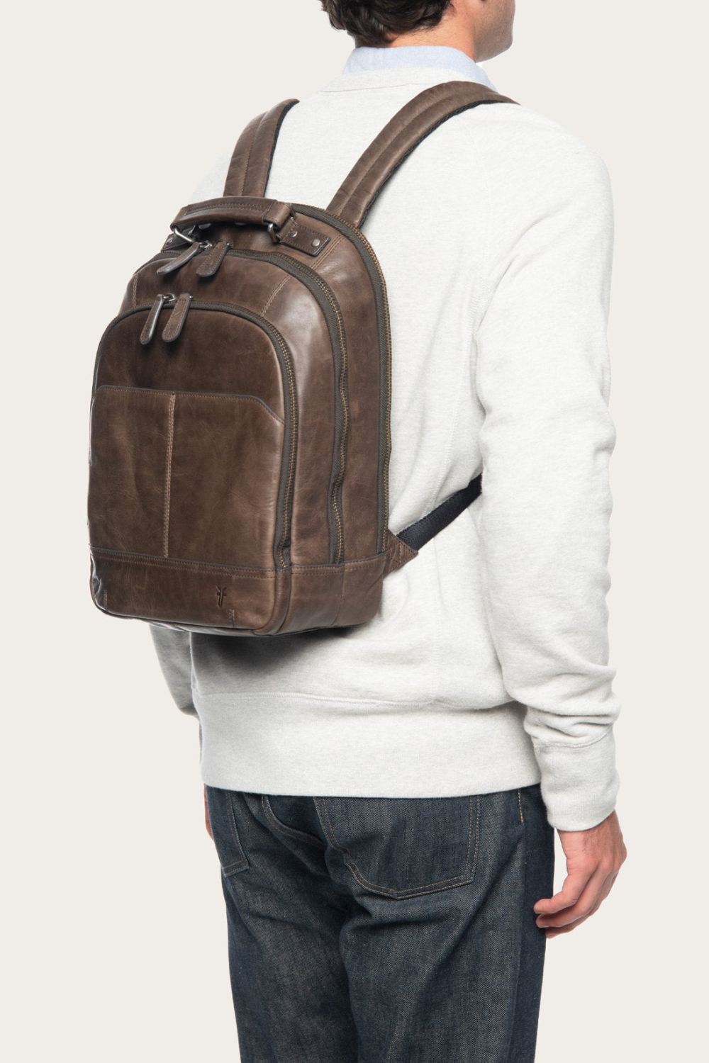 Men's Frye Logan Multi Zip Backpack - Slate